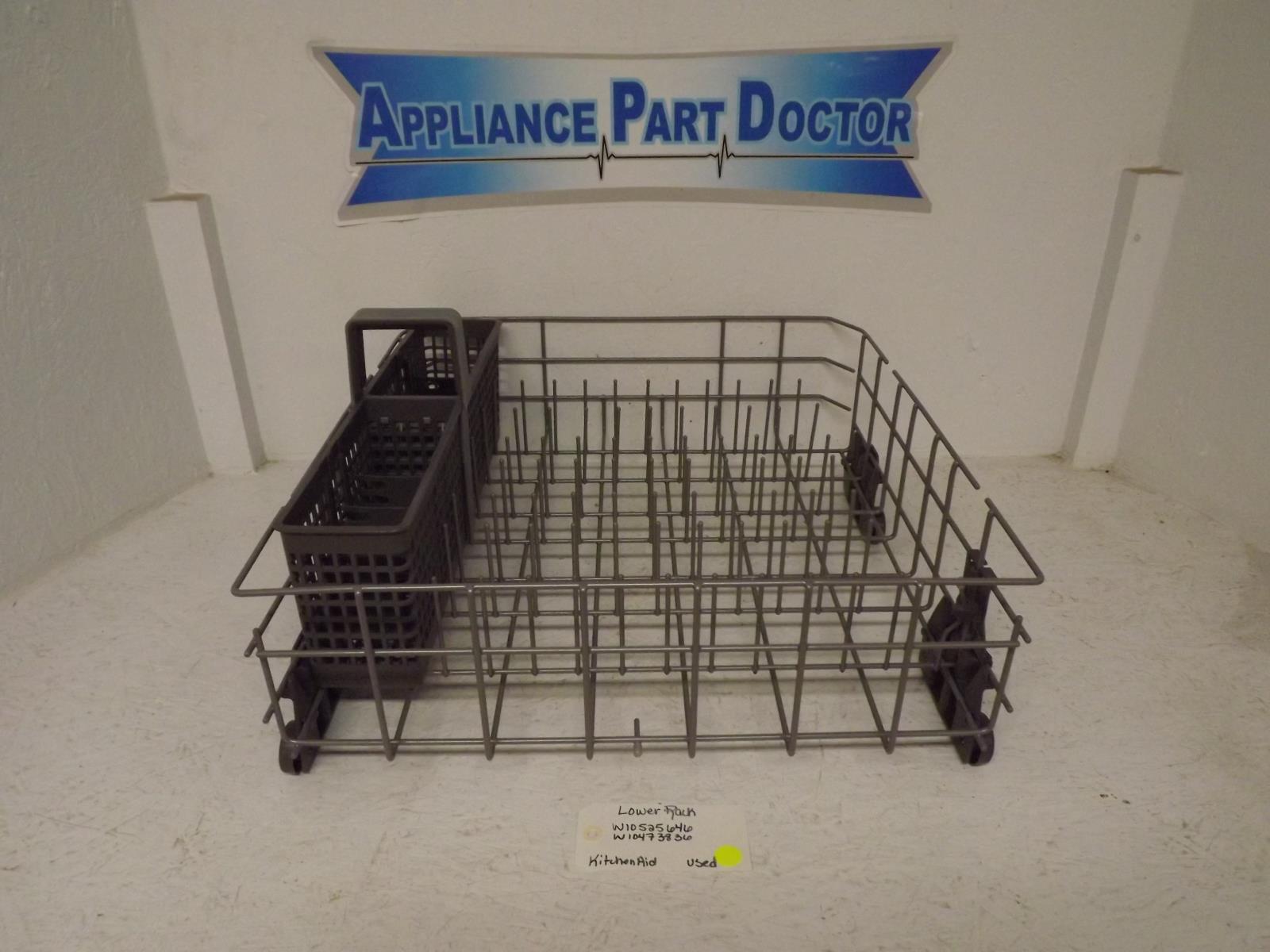 KitchenAid Dishwasher W10525646 W10473836 Lower Rack Used KitchenAid Dishwasher W10525646 W10473836 Lower Rack Used